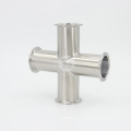 Sanitary Pipe Fitting Stainless Steel 4 Way Cross Connector